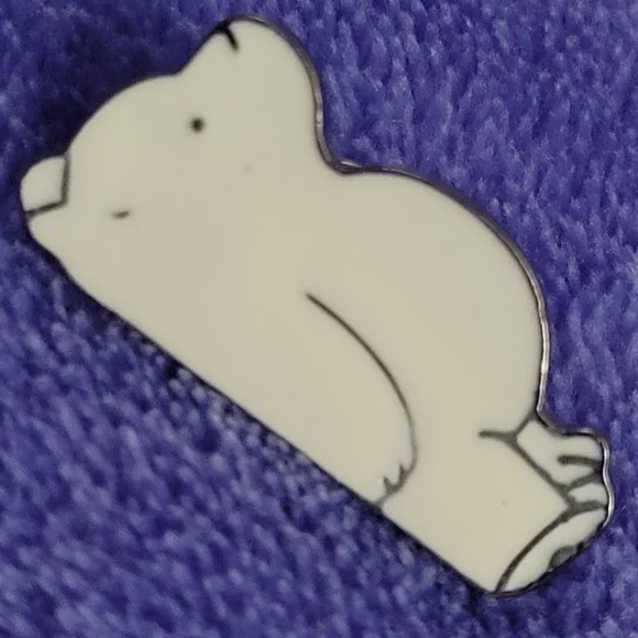 We Bare Bears Ice Bear Resting Enamel Pin - Picture 8 of 10